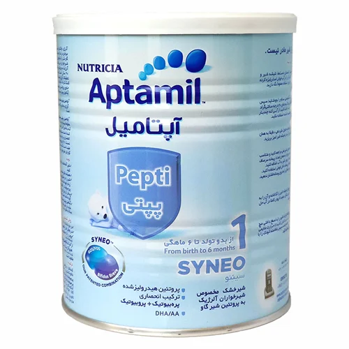 شیر خشک آپتامیل پپتی 1 نوتریشیا مناسب ۰ تا ۶ ماه حجم 400 گرمی