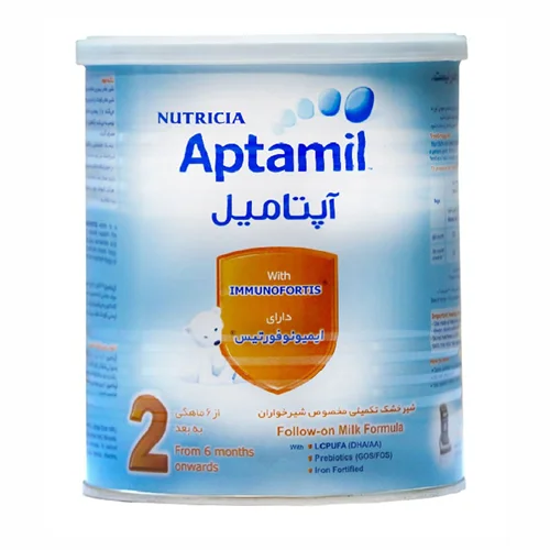 شیر خشک آپتامیل 2 نوتریشیا از 6 ماهگی تا 12 ماهگی ۴۰۰ گرمی