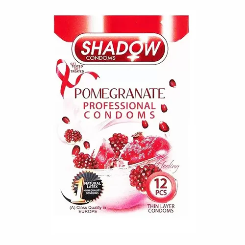 کاندوم شادو مدل Pomegranate بسته 12 عددی